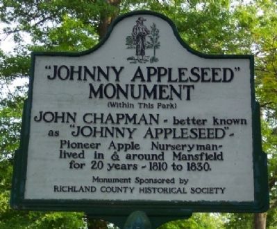 "Johnny Appleseed" Monument Marker. Click for full size. "Johnny Appleseed" Monument Marker image. Click for full size.