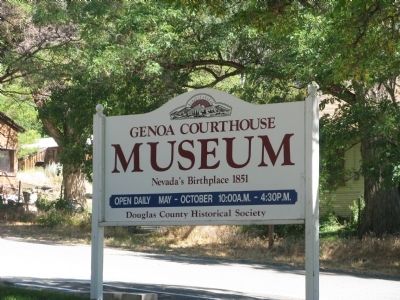 Genoa Courthouse Museum. Click for full size. Genoa Courthouse Museum image. Click for full size.