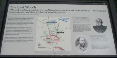 The East Woods Marker. Click for full size. The East Woods Marker image. Click for full size.