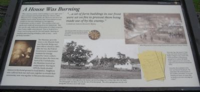 A House Was Burning Marker. Click for full size. A House Was Burning Marker image. Click for full size.