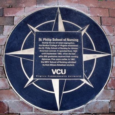 St. Philip School of Nursing Marker. Click for full size. St. Philip School of Nursing Marker image. Click for full size.