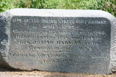 Site of the United States Fort Harmar Marker. Click for full size. Site of the United States Fort Harmar Marker image. Click for full size.
