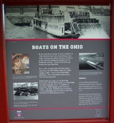Boats on the Ohio Marker image. Click for full size.