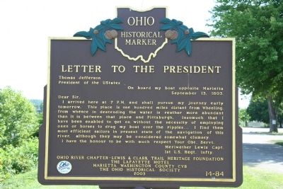 Letter to the President Marker image. Click for full size.