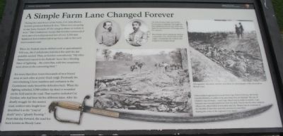 A Simple Farm Lane Changed Forever Marker image. Click for full size.