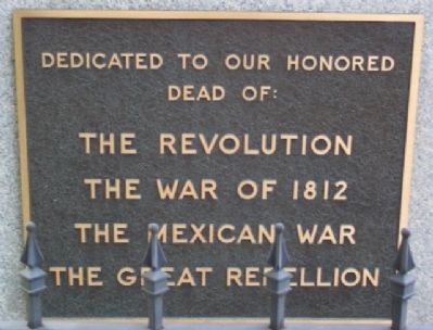 Richland County Soldiers' Monument Honored Dead Marker. Click for full size. Richland County Soldiers' Monument Honored Dead Marker image. Click for full size.