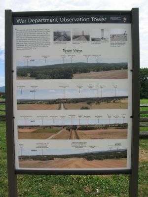 War Department Observation Tower Marker. Click for full size. War Department Observation Tower Marker image. Click for full size.