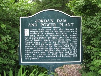 Jordan Dam and Power Plant Marker. Click for full size. Jordan Dam and Power Plant Marker image. Click for full size.