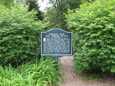 Jordan Dam and Power Plant Marker. Click for full size. Jordan Dam and Power Plant Marker image. Click for full size.