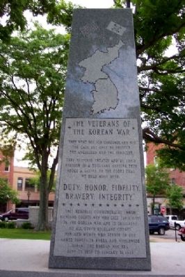 Richland County Korean War Memorial. Click for full size. Richland County Korean War Memorial image. Click for full size.