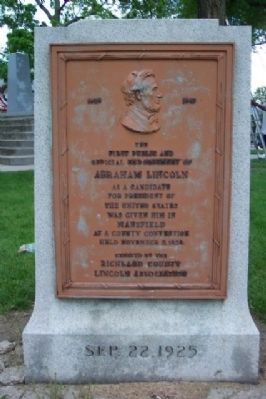 Abraham Lincoln Marker. Click for full size. Abraham Lincoln Marker image. Click for full size.