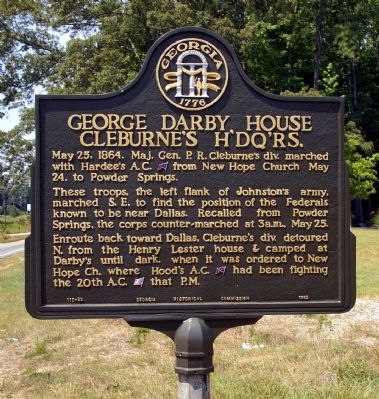 George Darby House Cleburnes Hdqrs. Marker image. Click for full size.