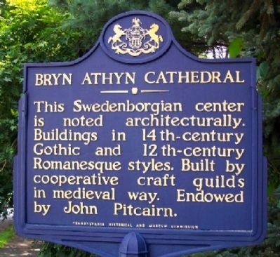 Bryn Athyn Cathedral Marker image. Click for full size.
