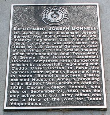 Lieutenant Joseph Bonnell Historical Marker image. Click for full size.