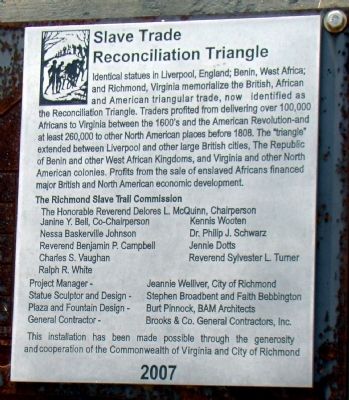 Slave Trade Reconciliation Triangle Marker image. Click for full size.