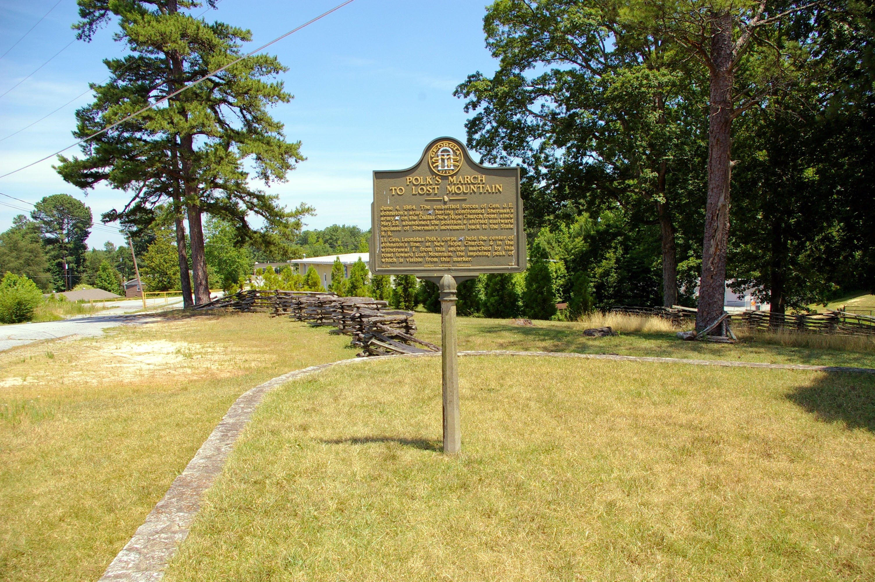 Polk’s March to Lost Mountain Marker