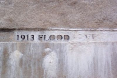 1913 Flood Level Mark. Click for full size. 1913 Flood Level Mark image. Click for full size.