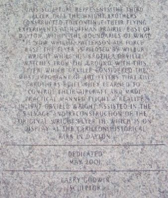 1905 Wright Flyer III Plaza Inscription Paver image. Click for full size.