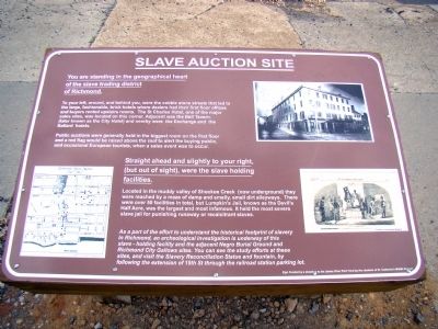 Slave Auction Site Marker. Click for full size. Slave Auction Site Marker image. Click for full size.