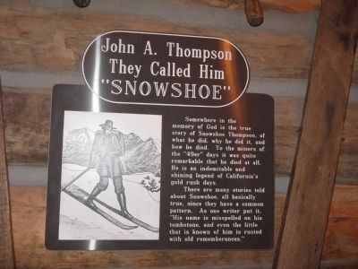 John A. “Snow-Shoe” Thompson Exhibit at the Genoa Courthouse Museum image. Click for full size.