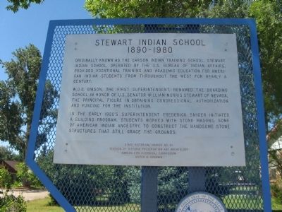 Stewart Indian School Marker image. Click for full size.
