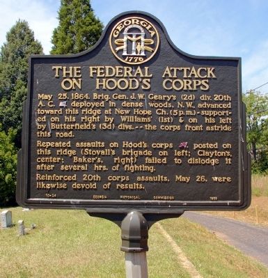 The Federal Attack on Hood’s Corps Marker image. Click for full size.