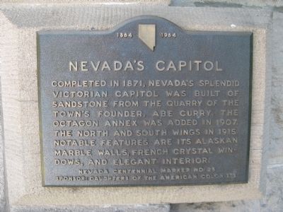 Nevada’s Capitol Marker. Click for full size. Nevada’s Capitol Marker image. Click for full size.
