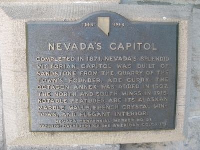 Nevadas Capitol Marker image. Click for full size.