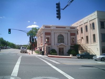 The Carnegie Library and Marker image. Click for full size.