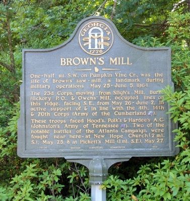 Brown's Mill Marker image. Click for full size.