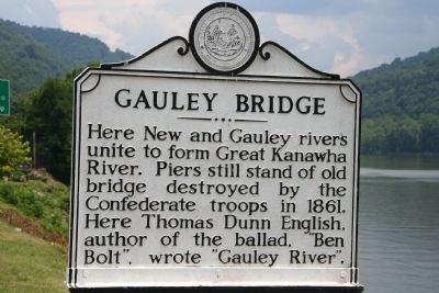 Gauley Bridge Marker. Click for full size. Gauley Bridge Marker image. Click for full size.