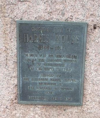 Original Site of Harris House Marker image. Click for full size.