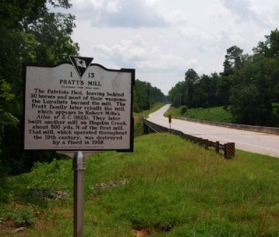 Action at Pratt's Mill Marker -<br>Highway 184 in Background. Click for full size. Action at Pratt's Mill Marker -<br>Highway 184 in Background image. Click for full size.