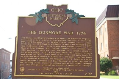 The Dunmore War 1774 Marker image. Click for full size.