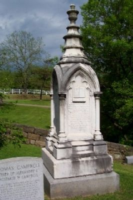 Alexander Campbell Tombstone in Nearby Campbell Cemetery image. Click for full size.
