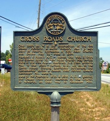 Cross Roads Church Marker. Click for full size. Cross Roads Church Marker image. Click for full size.