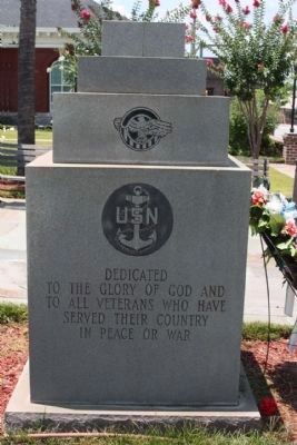 Veterans Memorial East face USN image. Click for full size.