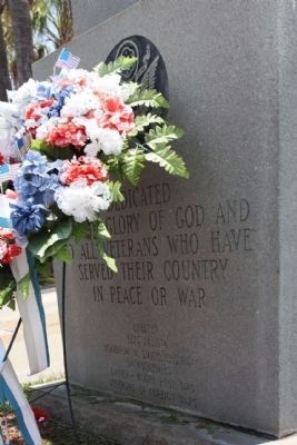 Veterans Memorial North face. Click for full size. Veterans Memorial North face image. Click for full size.