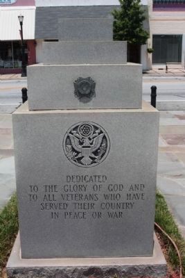 Veterans Memorial South face US Army. Click for full size. Veterans Memorial South face US Army image. Click for full size.