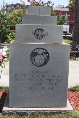 Veterans Memorial West face Marine Corps. Click for full size. Veterans Memorial West face Marine Corps image. Click for full size.
