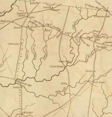 Detail of <i>Robert Mills's Atlas of 1825</i> -<br>Showing Location of Pratt's Mill image. Click for full size.