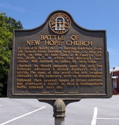 Battle of New Hope Church Marker image. Click for full size.