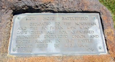 New Hope Battlefield Marker. Click for full size. New Hope Battlefield Marker image. Click for full size.