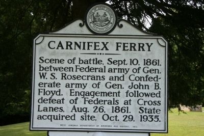 Carnifex Ferry Marker. Click for full size. Carnifex Ferry Marker image. Click for full size.