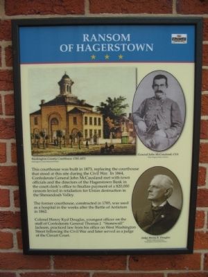 Ransom of Hagerstown Marker image. Click for full size.
