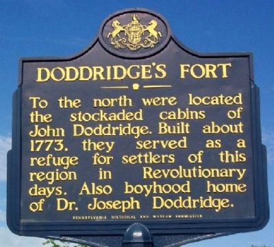 Doddridge's Fort Marker. Click for full size. Doddridge's Fort Marker image. Click for full size.