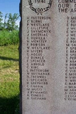Independence World War II Honor Roll - Left Column. Click for full size. Independence World War II Honor Roll - Left Column image. Click for full size.