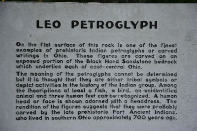 Leo Petroglyph Marker image. Click for full size.