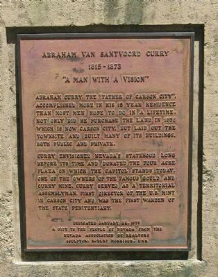 Abraham Van Santvoord Curry Marker. Click for full size. Abraham Van Santvoord Curry Marker image. Click for full size.