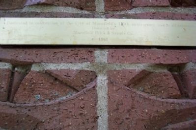 Mansfield Anniversary and Veterans Marker. Click for full size. Mansfield Anniversary and Veterans Marker image. Click for full size.
